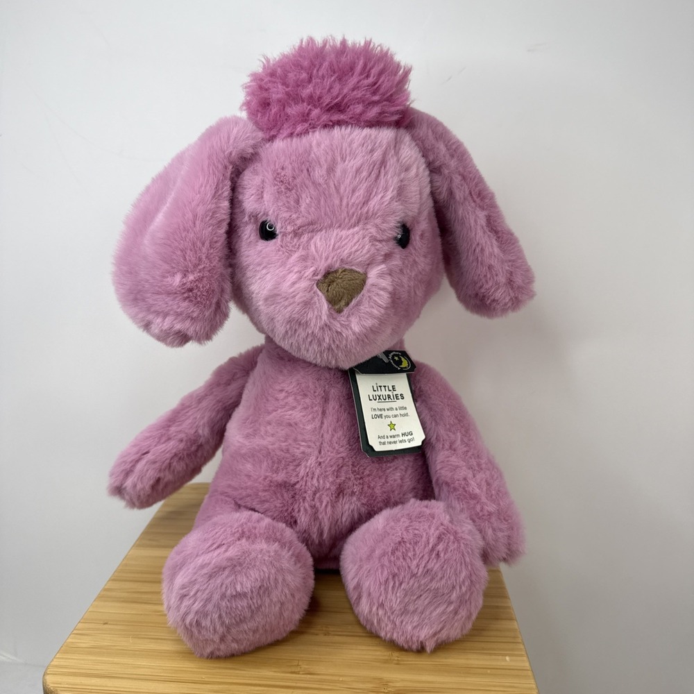 Animal Adventure Purple Poodle Plush Little Luxuries Beanbag Animal Cute Dog 10"